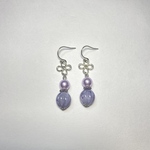 【akane様専用】💜お花とパールのミニピアス☃️