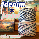 #045 denim×pastel 引き揃え糸 2玉セット