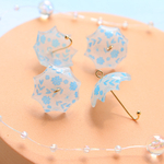 新作★とてもかわいい傘のチャーム　ブルー小花