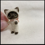 二足歩行　シャム猫ちゃん　ブラウン　モールアート　モールベア 