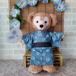うちわ付き浴衣（絞り柄） Sサイズ ダッフィー