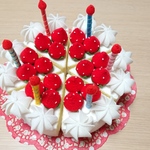 「ちゃんちー様オーダー品♪」ざっくり切れる20㎝のいちごのホールケーキ