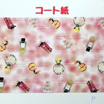 デザインペーパー　香水瓶　ピンク