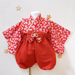 ハンドメイド✿ベビー袴＋お花のヘアバンド