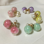オーダーメイド  春色ガラスドームピアス/イヤリング