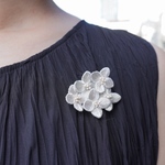 紫陽花の刺繍ブローチ