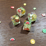 フルーツたっぷりCUBEピアス♡