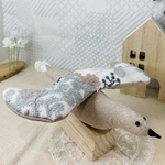 ☆ご専用ページ☆⚮̈ミナペルホネン生地使用⚮̈フライングバードのモビール／置物(happy camouflage／white)