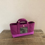 sale【送料込】帆布でほっこりミニトート横長 no.487
