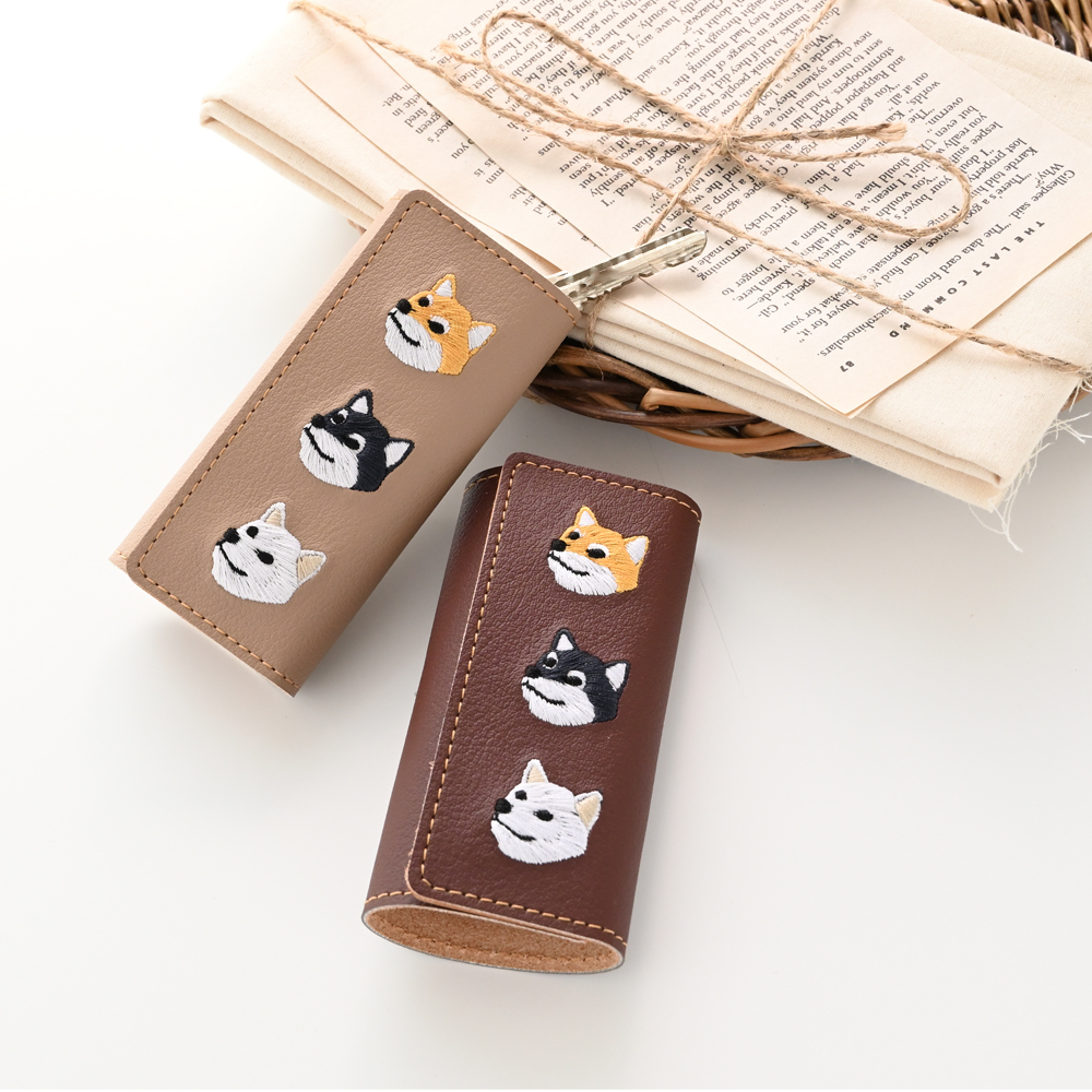 本革 ラウンドジップ キーケース カードポケット付き（キー