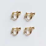 // good price item【10pcs  gold #50-2】ネジバネ式イヤリング金具
