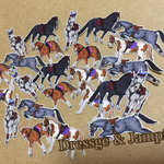  SHOW HORSE★お馬さんフレークシール★馬術