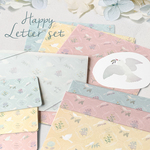 Happy Letter set  Sing Happy Song  和紙のﾚﾀｰｾｯﾄ