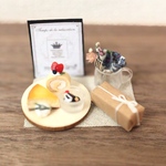 ミニチュアスイーツ ロールケーキとチーズケーキセット✩.*˚littlepear