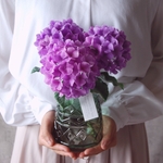 ◆粘土のお花◆　紫陽花・・・紫　高さ約25センチ　A669