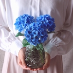 ◆粘土のお花◆　紫陽花・・・ブルー　高さ約25センチ　A670