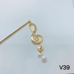 V39 音符簪　ト音簪　音楽会かんざし　音符かんざし　ト音記号かんざし　