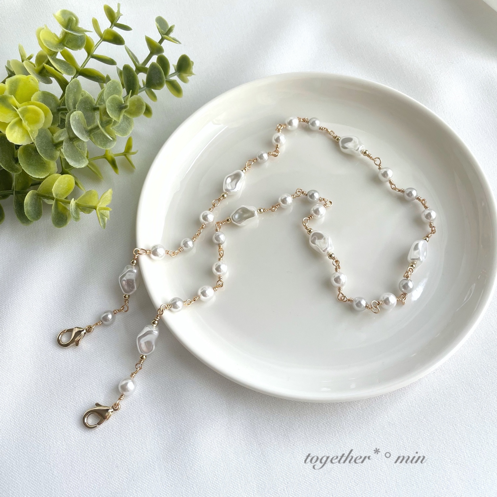 アクセサリー min フラワービジューPetitネックレス(ネックレス