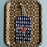 ねこタオル　soracheck navy mina perhonen