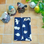 【再販】シマエナガのティッシュカバー♪ネイビー色
