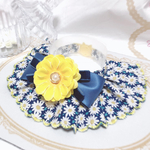 ラスト♡ケープ首輪🌼デイジーシャワーネイビー🌼ミニマムフラワー
