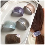 アクリル　ヘアゴム　ヘアアクセサリー　グレーゴールド　マットベージュ　ブルーパープル　コーヒーマーブル　ミントブルーマーブル　シュシュ　ポニーフック　バレッタ　ヘアピン　ヘアアレンジ　アップ　夏