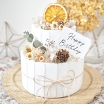 【再販】クレイケーキ　飾り付き　ウェルカムスペース　アネモネフラワー×ベージュ　誕生日ケーキ　結婚式