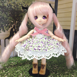 オビツ11サイズ ピンタックワンピース&ドロワーズセット