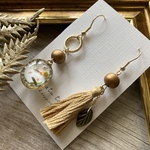 ミモザのミニ花ねずみ　ピアス