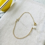 【NEW】"Your"イニシャルブレスレット　「N」