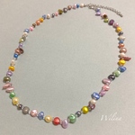 淡水バロックパール カラフル ネックレス