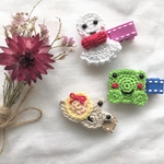 送料込み2つセット♩雨の日も楽しく！ベビーヘアクリップ・ペットアクセサリー  