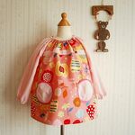 レトロなピンクのスモック☆１１０size