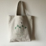 (送料無料)手刺繍入りトートバッグベージュ