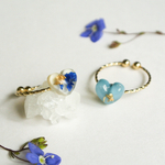 petit heart Blue── ring