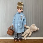 復刻版初代リカちゃん服＊水色シャツワンピとフリルワンピセット