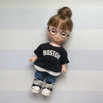 No.468¨̮♡︎ソランちゃん ホルンくん 服¨̮♡︎レイヤードTシャツ&デニム