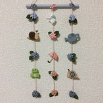 ちりめん細工：紫陽花の吊るし飾り(2)
