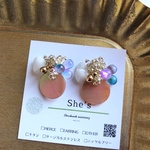 new! シェル＆チェコビーズイヤリング・ピアス
