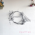 お花ウェルカムリース☆ワイヤーアート　ワイヤークラフト　春　Spring #minne_new