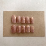 再販×４🪄no.３ 奥行きピンクネイル /ピンクネイル/ミラーネイル/もやもやネイル/ネイルチップ/ニュアンスネイル/オフィスネイル/ブライダルネイル/マグネットネイル