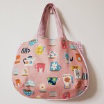 ☆moca様ご依頼品3点☆普段使いのマチたっぷりトートバッグ　北欧ティーカップ柄　
