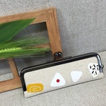 がま口印鑑ケース・大  《おにぎり》朱肉付き