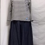 コットンリネンデニム　ガウチョパンツ　ネイビー02