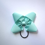 【YOTSUBA】COLOR：エメラルドグリーングログランリボンヘアゴム