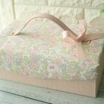 H様専用　リバティ　2段 道具箱  裁縫箱　アクセサリーボックス　ベッツィ　ピンクラベンダー　C&S