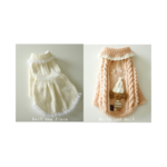 ra＊様専用お買い物ページ　White cap knit . Knit one piece カーディガンタイプ(わんちゃんのセーター)