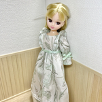 リカちゃん　レース&フリルロングドレス　若草