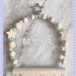 ゆらゆら小鳥のブランコ 天然木 ブルー Mサイズ [商品No.40]