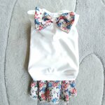 犬服！フードリボン！お花スカート